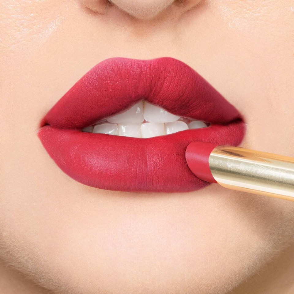 Mirenesse French Kiss Velvet Matte Lipstick In Red, Hydrating Velvet Matte Finish With Vitamin C + Vitamin E, Vegan And Toxin Free, 6 Pleasure .07 Oz