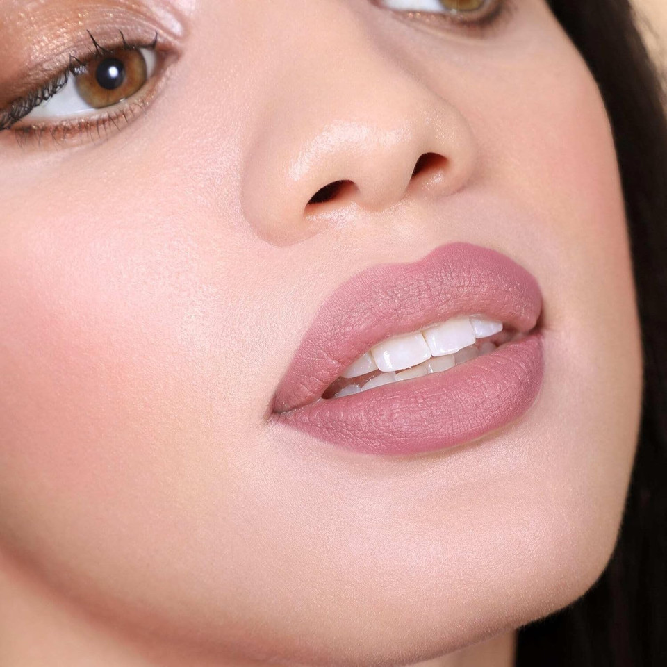 Mirenesse French Kiss Velvet Matte Lipstick, Hydrating Velvet Matte Finish With Vitamin C + Vitamin E, Vegan And Toxin Free, 3 In Love .07 Oz