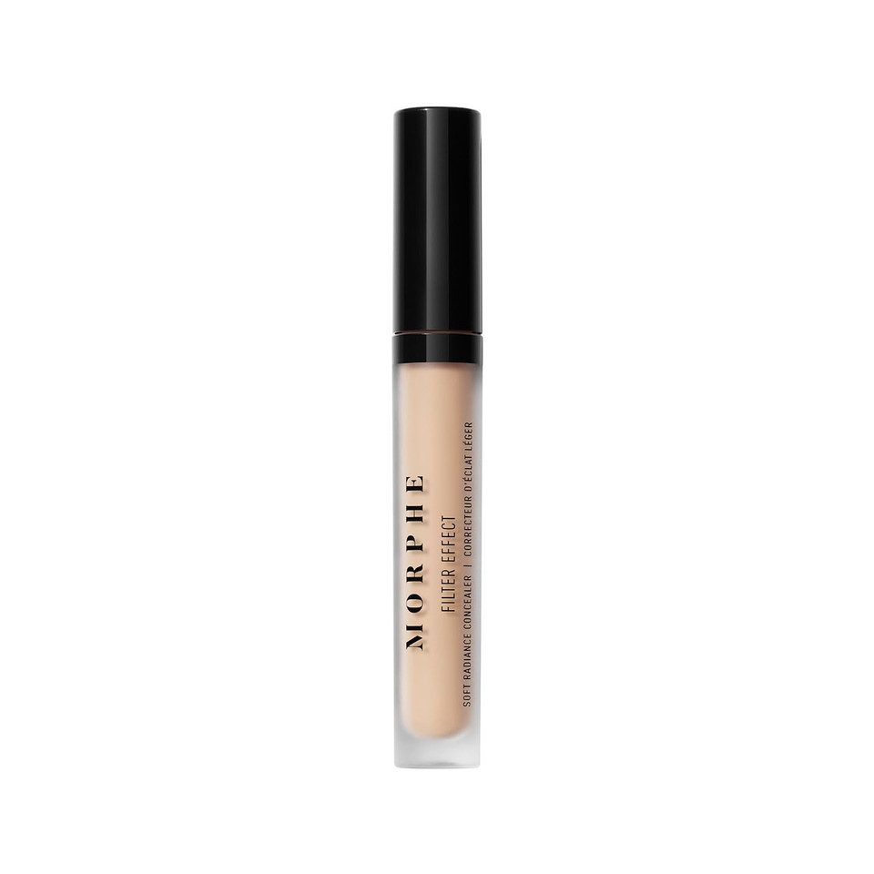 Morphe Filter Effect Soft Radiance Concealer - Buildable Coverage Liquid Concealer Face Makeup With Hyaluronic Acid & Pomegranate Extract & A Natural Radiant Finish - Tan 20 (Cool) (0.12 Fl Oz)