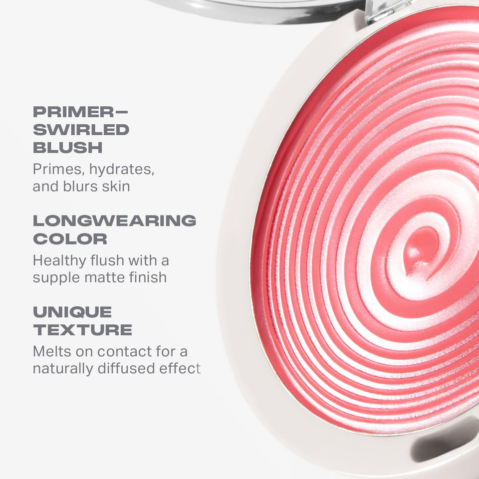 Morphe Huephoric Rush 3-In-1 Silk Cream Blush - Cream-To-Matte Buildable Blush For Cheeks - Primes, Hydrates & Blurs Skin For A Supple-Matte Finish - Addicted (0.28 Ounce)