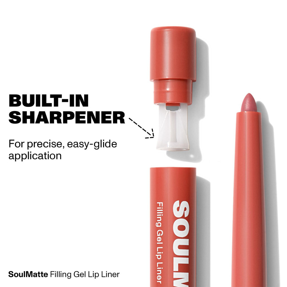 Morphe Soulmatte Filling Gel Lip Liner - Ultra Creamy Lip Liner With A Matte Formula - Defines, Contours & Reshapes Lips For A Soft Focus, Long-Lasting Finish - Compatible (0.007 Oz)