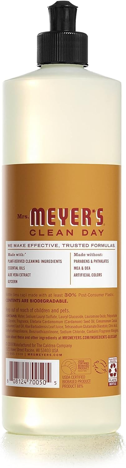 Mrs. Meyer'S Clean Day Liquid Dish Soap, Biodegradable Formula, Snowdrop, 16 Fl. Oz