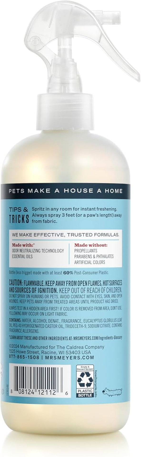 Mrs. Meyer'S Clean Day Pet Odor Neutralizer, Orange Blossom Scent, 16Oz
