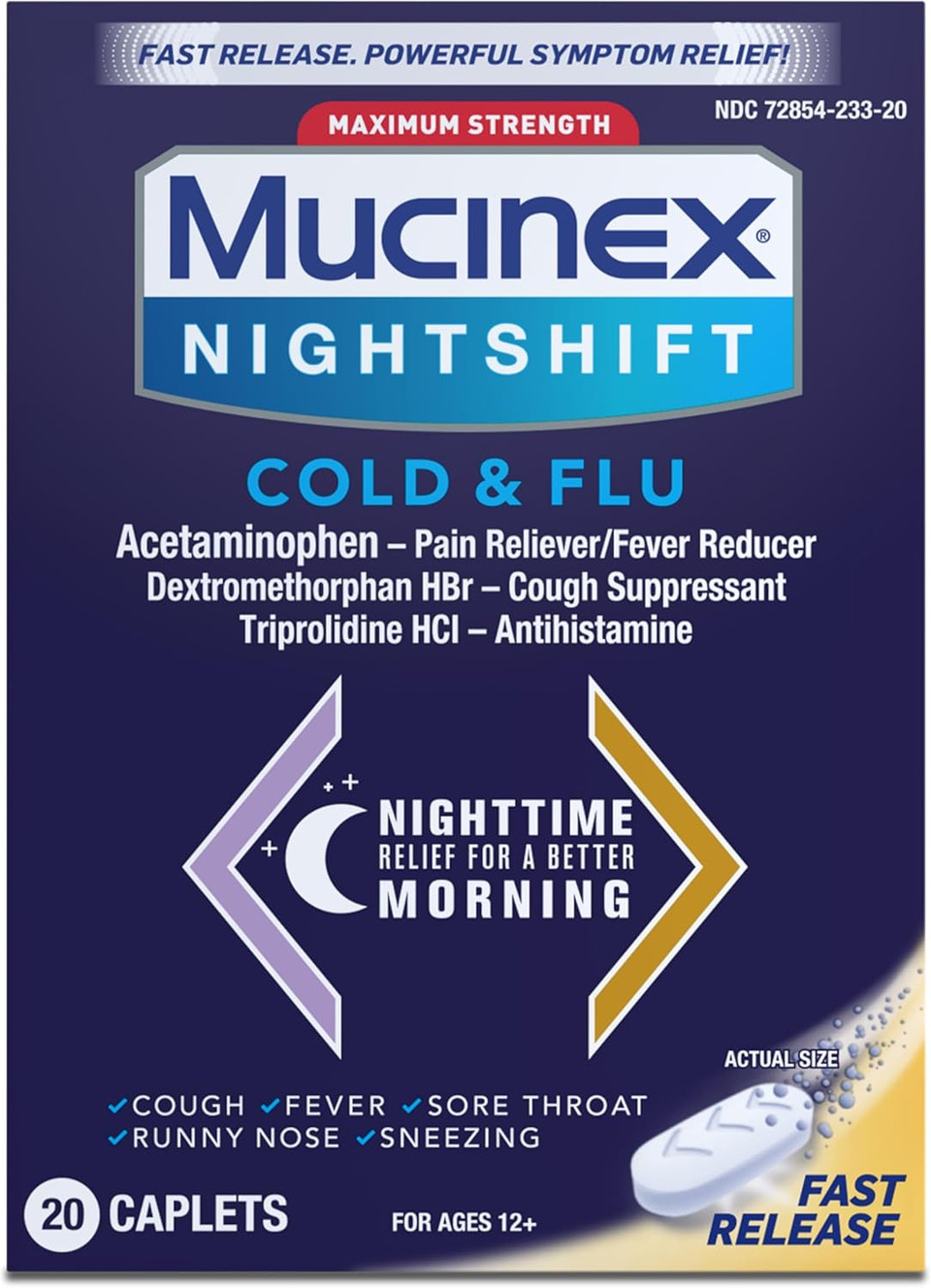 Mucinex® Fast-Max® Caplets - Cold & Flu 24/20 Ct