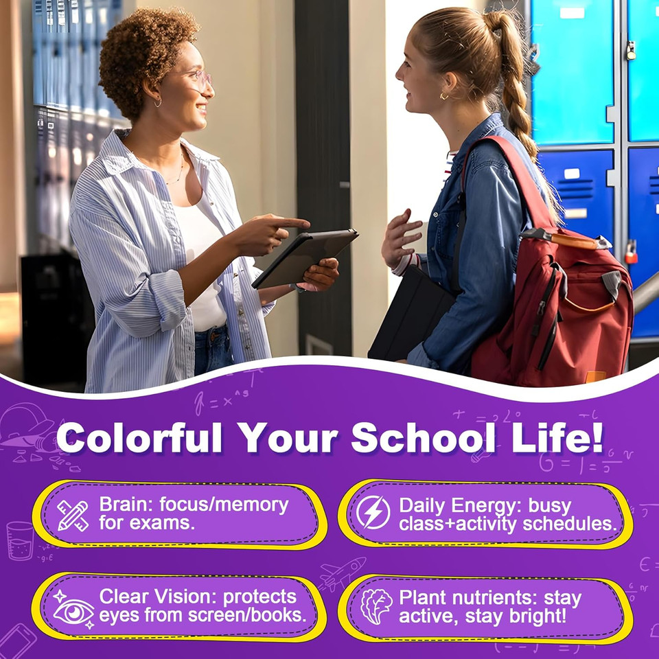 Multivitamin Filled Gummies For Teen Boys Girls 12-17, 18, 19, Kids 10+ Multivitamin With Omega 3, Calcium + Magnesium + Zinc, Multi-Minerals For Adolescent 10-19S Brain, Bone, Energy, Immune