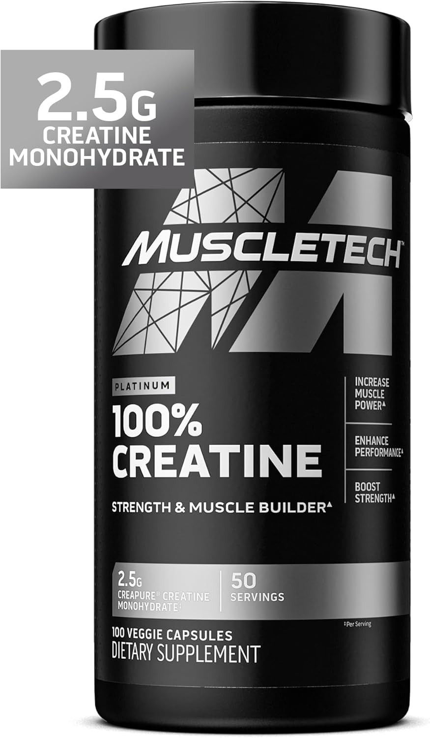 Muscletech Creatine Chews - Creapure Monohydrate Supplement For Muscle Recovery, Muscle Builder & Energy Boost - Pre Workout Supplement For Men & Women - 90 Chewable Candies, Citrus Burst