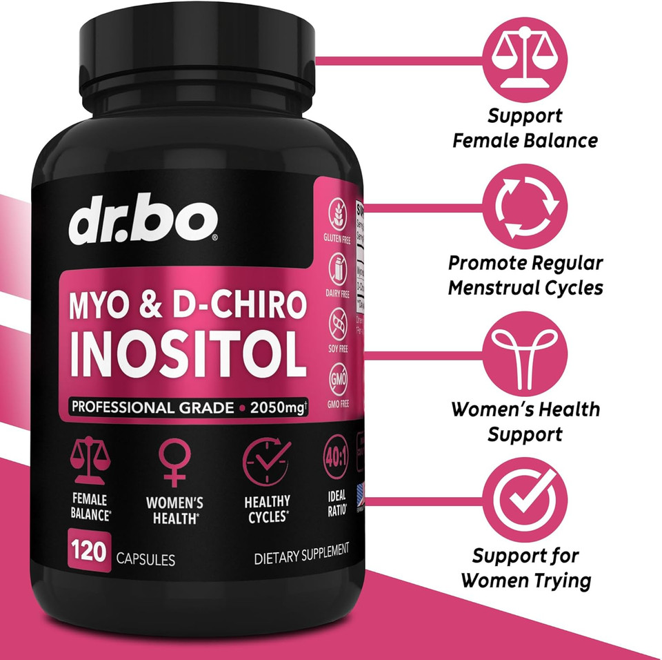 Myo-Inositol & D-Chiro Inositol & Acv Gummies - 40:1 Ratio Hormone Balance For Women & Apple Cider Vinegar Gummies - Supplements To Support Menstrual Cycle & Female Health
