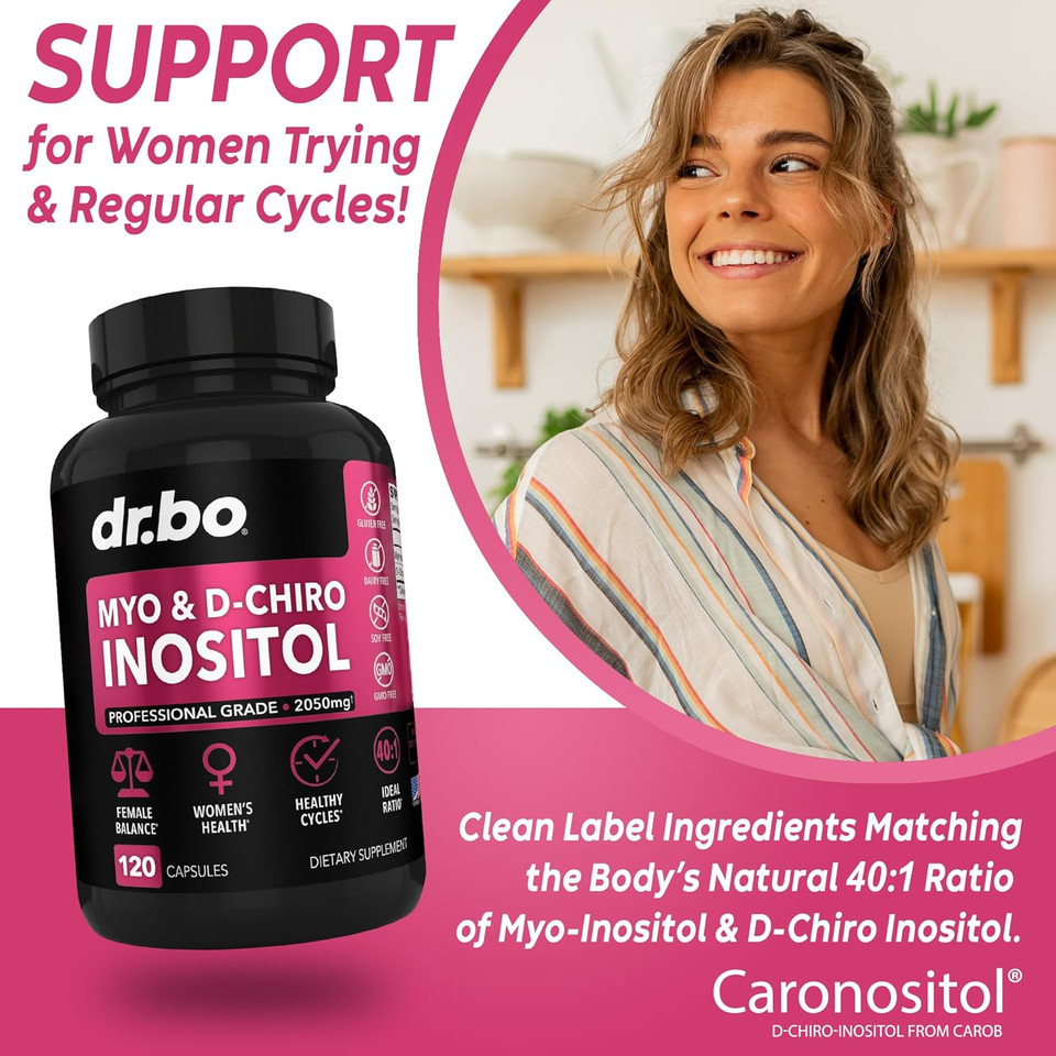 Myo-Inositol & D-Chiro Inositol & Acv Gummies - 40:1 Ratio Hormone Balance For Women & Apple Cider Vinegar Gummies - Supplements To Support Menstrual Cycle & Female Health