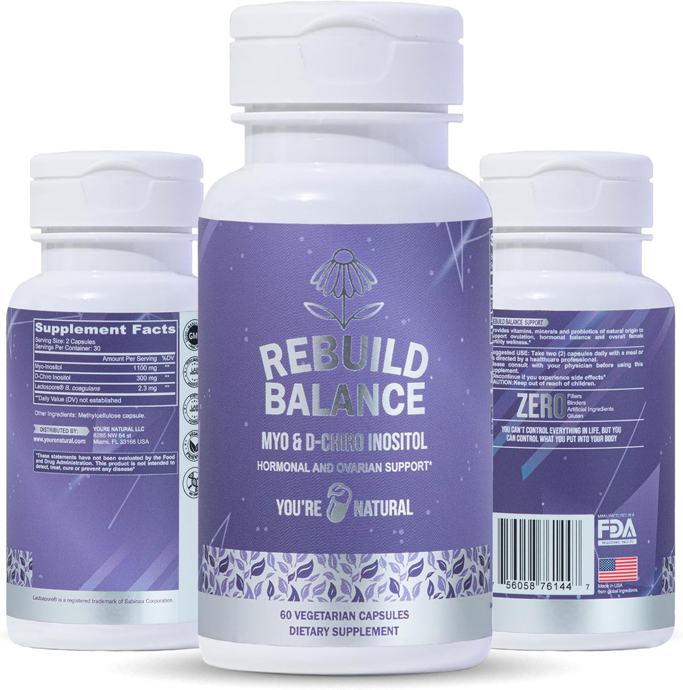 Myo-Inositol & D-Chiro Inositol + Probiotics | Hormone Balance For Women | Ideal 3.6:1 Ratio | Regulate Menstrual Cycle & Support Ovarian Health | Pcos Supplement | Vegan Capsule | 30-Day Supply