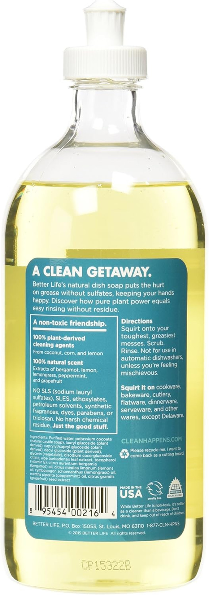 Better Life Dish Soap - Liquid Dishwashing Soap With Vitamin E And Aloe For Home & Kitchen Sink - No Gloves Required Kitchen Soap For Sensitive Skin - 22Oz Lemon Mint Better Life Dish Soap - Liquid Dishwashing Soap With Vitamin E And Aloe For Home & Kitchen Sink - No Gloves Required Kitchen Soap For Sensitive Skin - 22Oz Lemon Mint