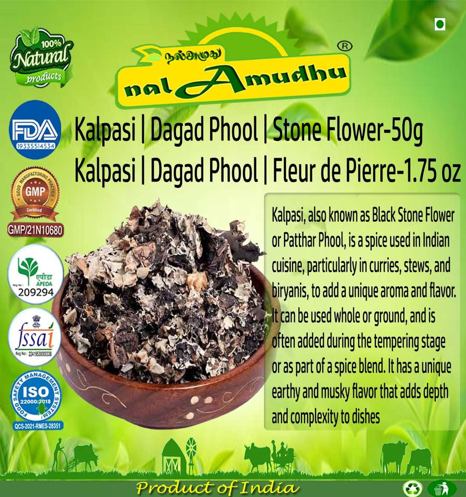 Nalamudhu Kalpasi | Dagad Phool | Stone Flower - 1.75 Ounce (50G)