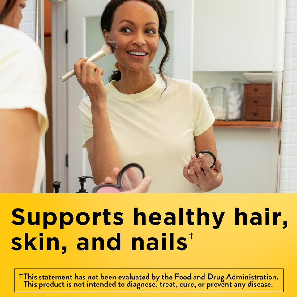 Nature Made Hair, Skin & Nails W. 2500 Mcg Of Biotin Softgels Value Size 220 Ct