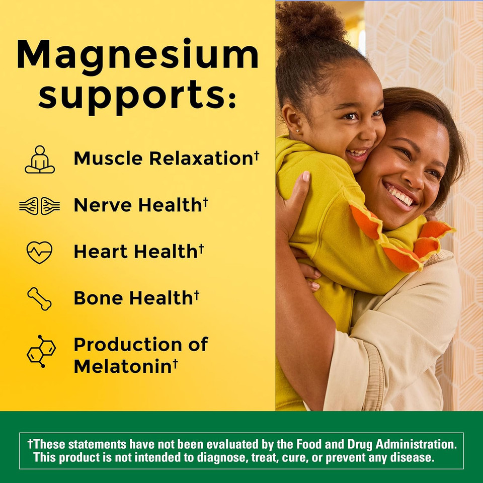Nature Made High Absorption Magnesium Complex Drink Mix Powder, Magnesium Citrate, Magnesium Glycinate & Magnesium Malate 3-In-1 Blend, Pink Lemonade Flavor, 96 G, 30 Day Supply