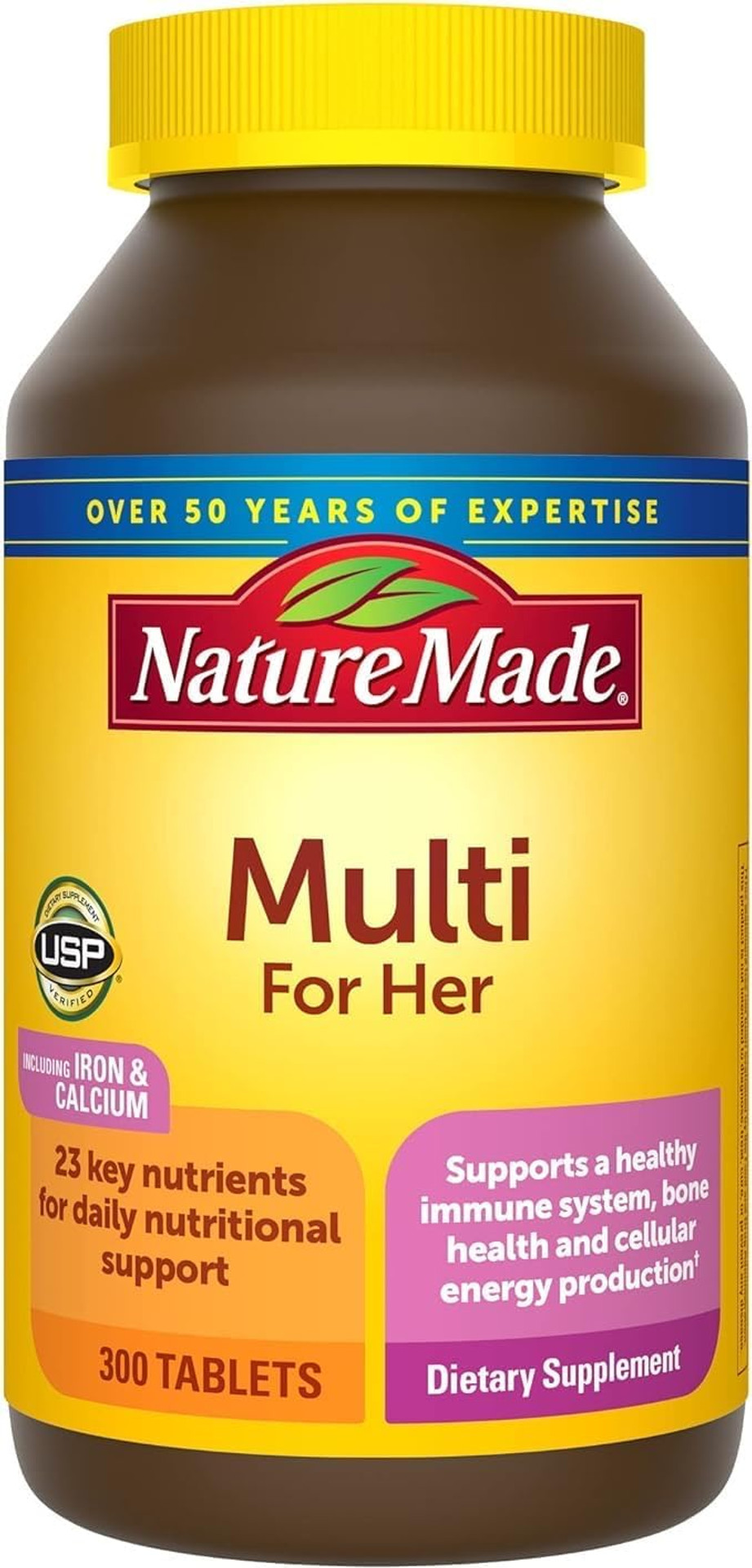 Nature Made Multivitamin For Her, Daily Nutritional Support Multivitamin For Women, Nature Made Womens Vitamins & Minerals, 90 Tablets, 90 Day Supply