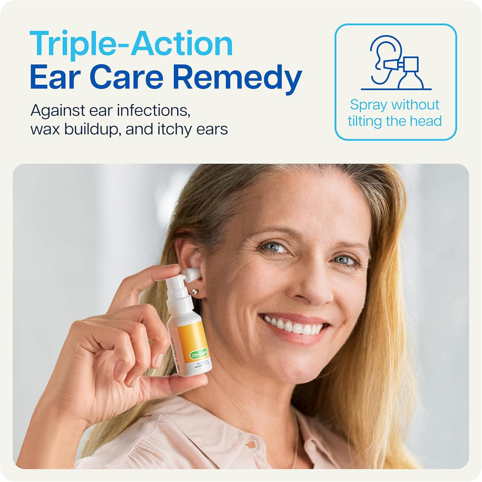Naveh Pharma® Otic Guard - Natural Ear Spray Drops | Organic Herbal Sweet Oil Blend 3 In 1| Itchy Ear, Swimmer'S Ear, & Ear Wax Removal | Clogged Ears | 0.5 Fl Oz