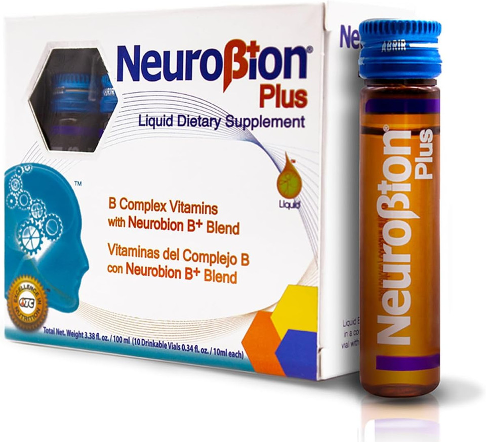 Neurobion Plus Liquid Dietary Supplement B Complex 10 Vials