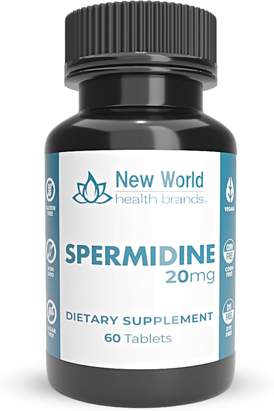 New World Health Brands Pure Spermidine (20Mg) | 60 Tablets - Fertility, Anti-Aging & Reproductive Health Support, Easy To Swallow
