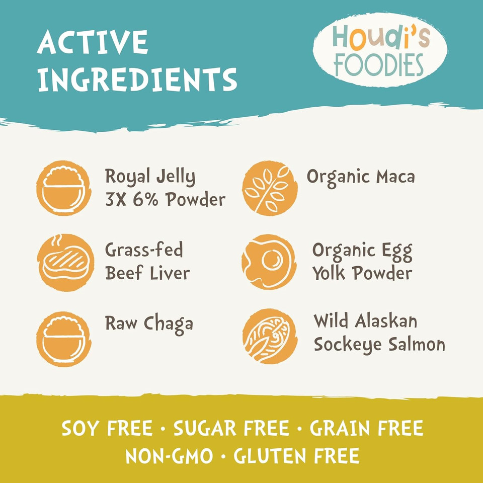 North American Herb & Spice Houdi'S Foodies Wellness & Immune - Easy-To-Chew, Veterinarian-Approved Smartsupps For Cats - Grain Free, Gluten Free & Non-Gmo