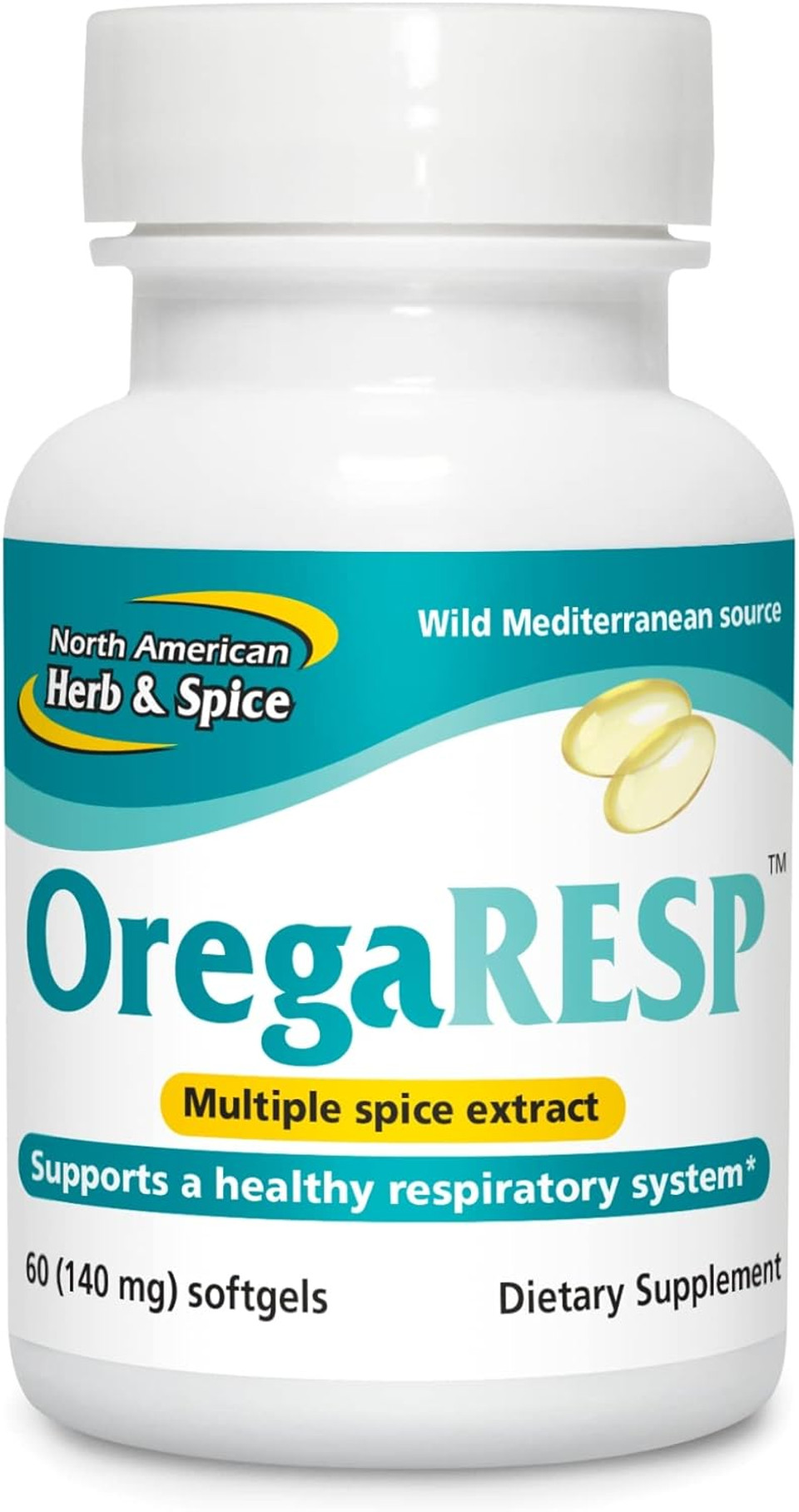 North American Herb & Spice Oregaresp P73-60 Softgels - Supports Immune & Respiratory Health - Multiple Spice Oil Complex With Oreganol P73 Oregano Oil - Non-Gmo - 30 Servings