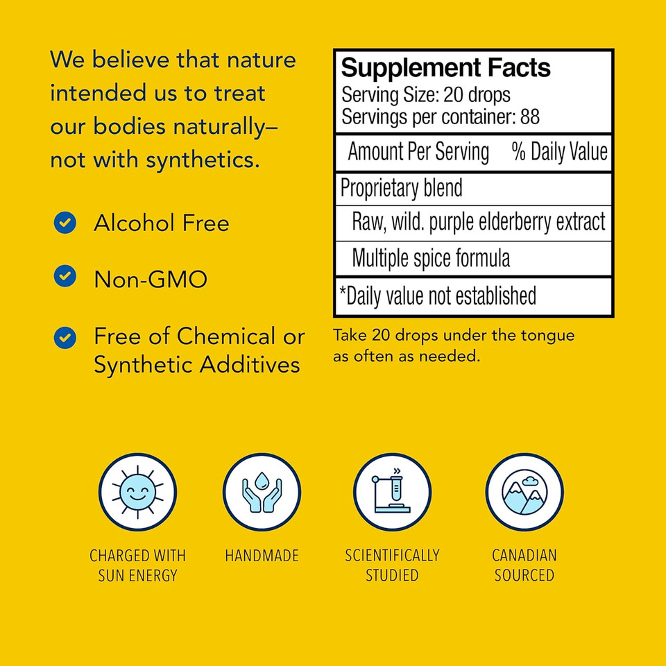 North American Herb And Spice Mineral Supplement Elderol, 2 Ounce