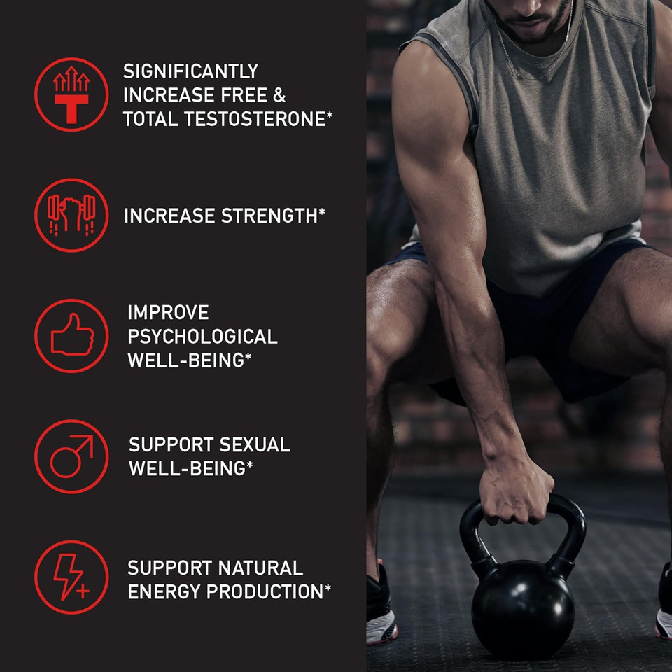 Novex Biotech Testrovax Max  Daily Testosterone Multivitamin - Dietary Supplements For Boosting Testosterone And Increasing Strength, 60 Ct