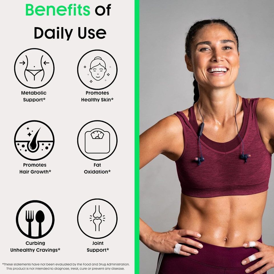 Nuray Collagenic Burn Elite With Green Tea - Collagen Peptides- 60 Capsules | Collagen Burn With 5 Types Of Collagen For Healthy Hair, Skin, Nails, Joints, Metabolism Boost & Energy