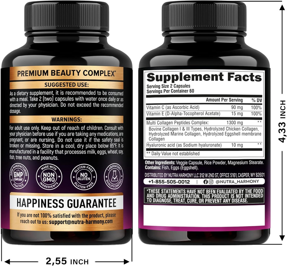 Nutraharmony Glucosamine Chondroitin & Collagen Peptides Capsules