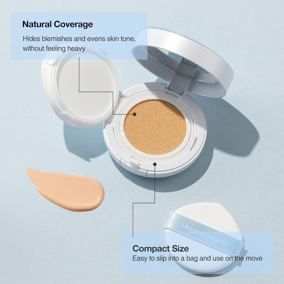 O2 Cushion, Color Control Cushion Compact, 23, Medium Beige, For Light Medium Skin With Neutral Tones, 15G2Ea