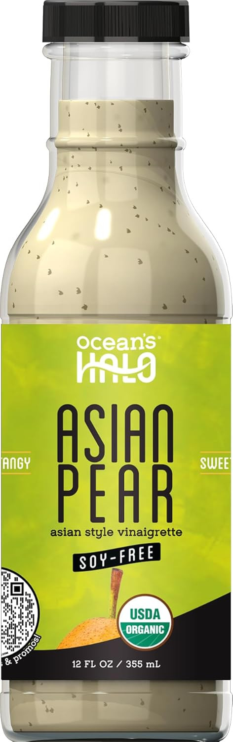 Ocean'S Halo Asian Pear Vinaigrette, Asian-Style Vinaigrette & Marinade, 12 Fl Oz, Soy-Free