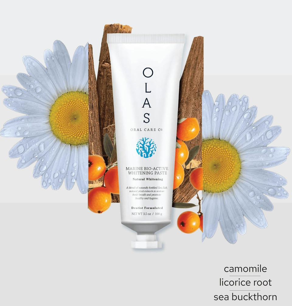 Olas Oral Care Duo  Marine Bio-Active Toothpaste (3.5Oz) & Alcohol-Free Mouthwash (200Ml)  Fluoride-Free, Sls-Free, Dentist-Formulated For A Healthy Oral Microbiome