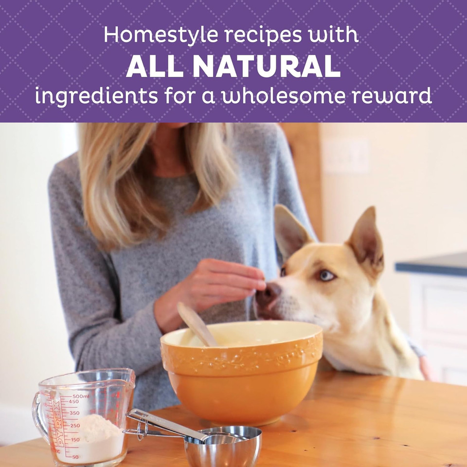 Old Mother Hubbard Wellness Wholesome Indulgences Dog Biscuits, Natural, Dog Treats, Peanut Butter & Banana Flavor, (10 Ounce Bag)