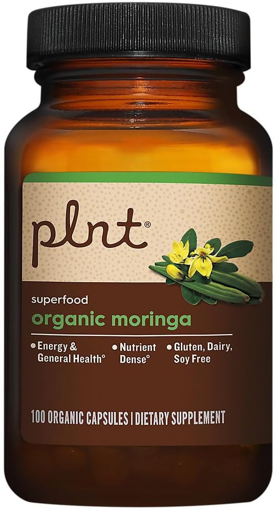 Organic Moringa A" Superfood For Energy Support A" 1,000 Mg (100 Capsules)
