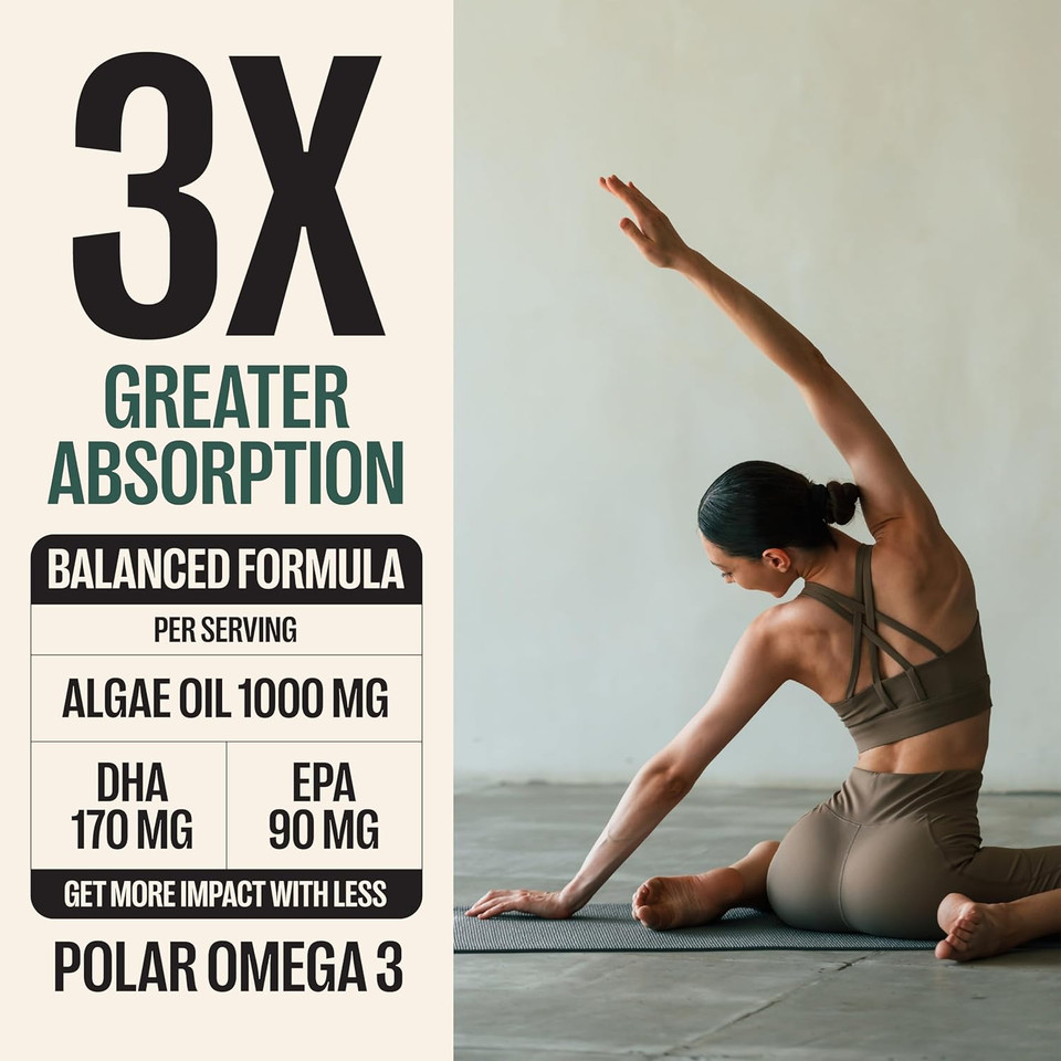 Orlo Omega 3 - Triple Strength Vegan Omega3S Supplement - Plant Based Dha & Epa Fatty Acids - Algae Omega-3 Oil - Krill Or Fish Oil Alternative (60 Mini Softgels Kit)