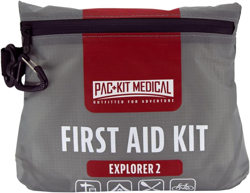 Pac-Kit Watertight Explorer 2 First Aid Kit For Hiking, Camping And Outdoor Activities, 76 Pieces