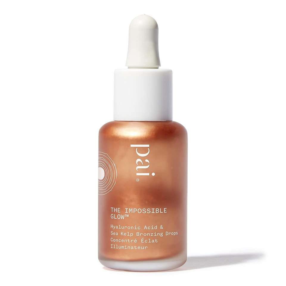 Pai Skincare - The Impossible Glow Organic Hyaluronic Acid + Sea Kelp Glow Drops | Natural, Vegan, Sensitive Skincare (Champagne, 1 Fl Oz | 30 Ml)
