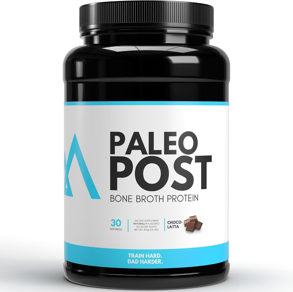 Paleo Post Beef Protein Powder - Collagen Peptides - Grass Fed Bone Broth Beef Protein - 21G Protein - Gut, Keto, And Paleo Friendly -30 Servings (Chocolate)
