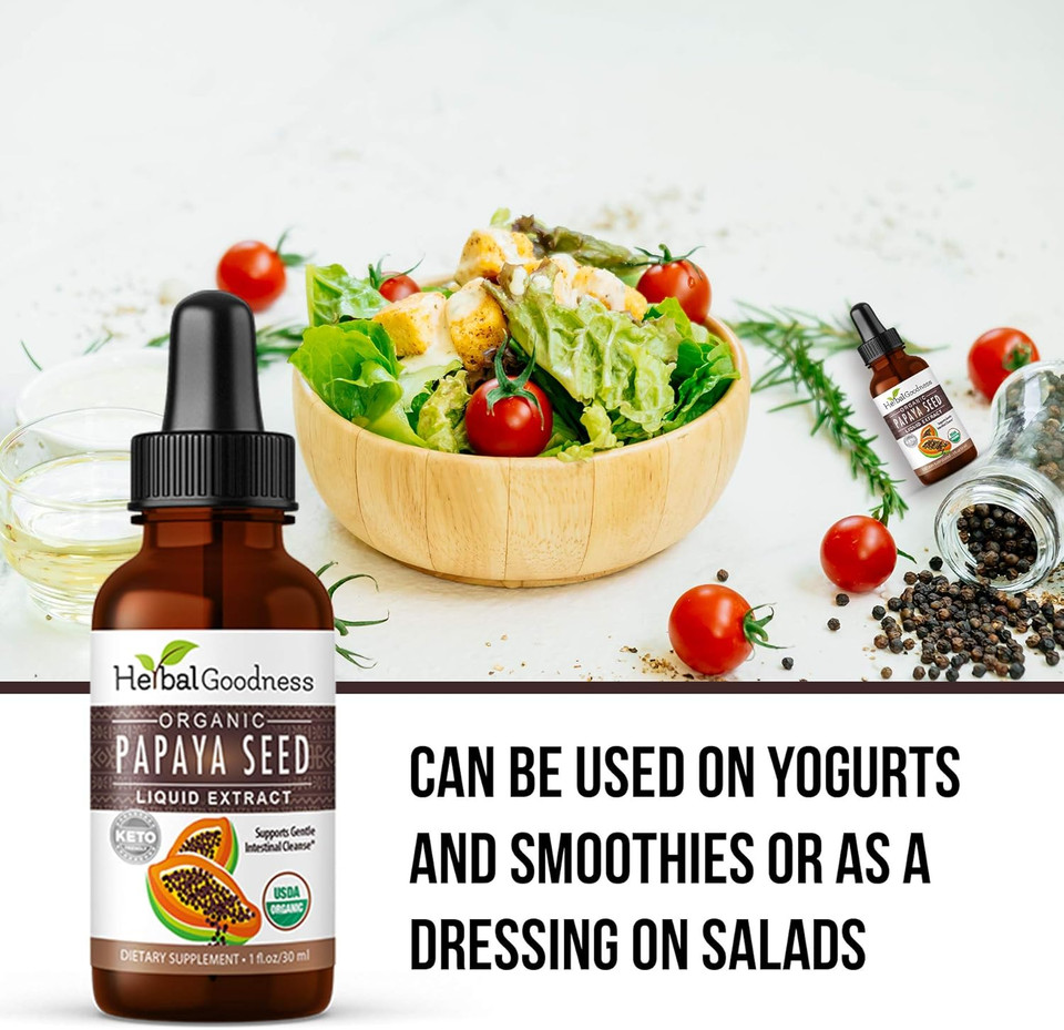 Papaya Seeds 1Oz - Organic Superfood For Digestive Enzymes, Gut Health- Non-Gmo, Raw, And Unprocessed For Holistic Wellness