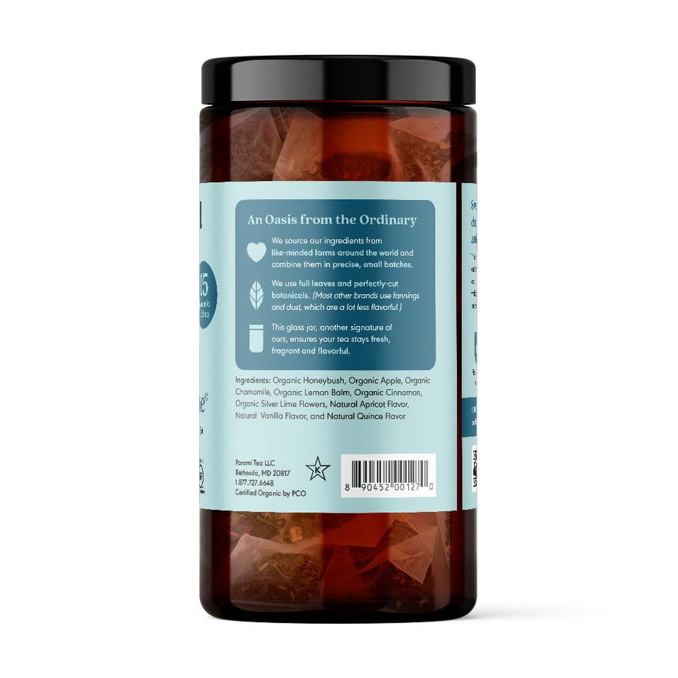 Paromi Sleep With Me Organic Herbal Tea, Signature Jar, 15 Count