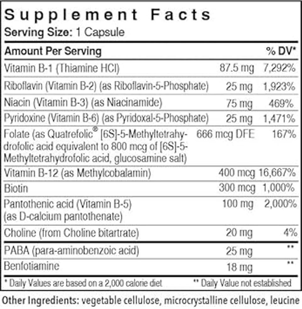Patient One B-Complex | Supplement To Support Energy, And Heart And Brain Health* | Active Essentials With Quatrefolic | 60 Capsules