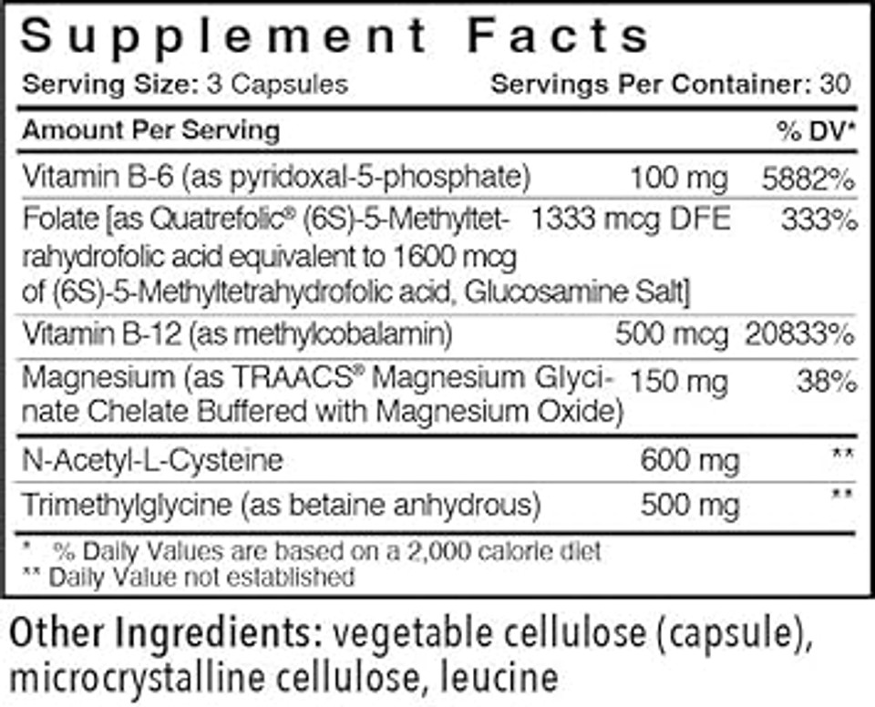 Patient One Homocysteine Cardioplex | Supplement To Support Heart Health And Homocysteine Conversion* | With Nac, Folate And More | 90 Capsules