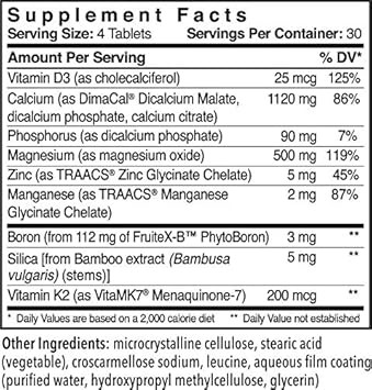 Patient One Osteoone | Supplement To Support Bone Health And Calcium Absorption* | With Calcium, Vitamins D3 And K2 And More | 120 Tablets