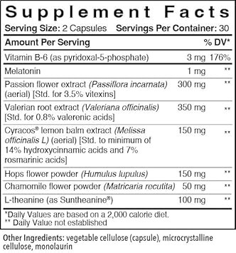 Patient One Sleep Care | Supplement To Support Transition Into Sleep And Restful Sleep* | With Chamomile, Valerian, Melatonin And More | 60 Capsules