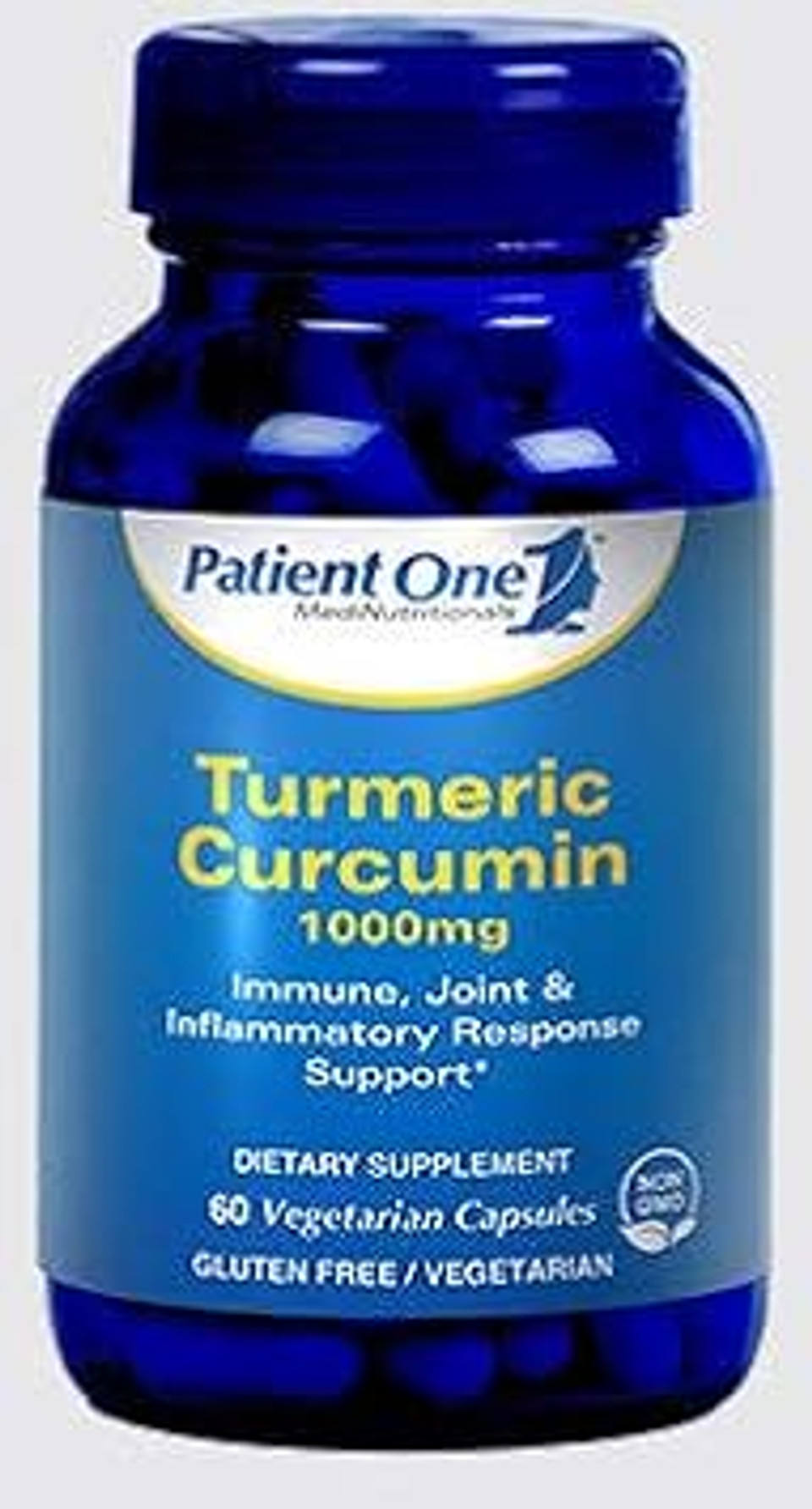 Patient One Turmeric Curcumin 1000 Mg | Supplement To Support Healthy Inflammatory Response And More* | With Black Pepper Extract | 60 Capsules