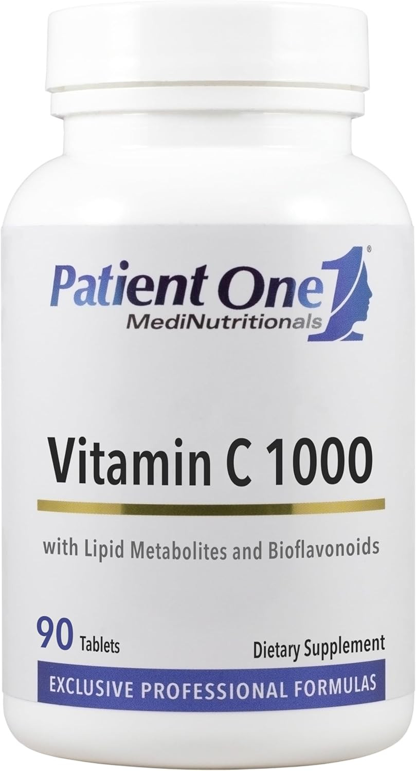Patient One Vitamin C 1000 Mg | Supplement To Support Immune System Health* | Lipid Matrix Plus Bioflavonoids For Enhanced Absorption | 90 Tablets