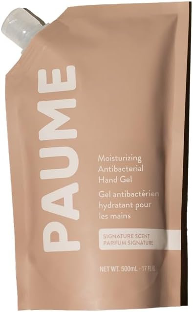 Paume Moisturizing Antibacterial Sanitizer Hand Gel, 17 Fl Oz, Silicone & Paraben Free, No Artificial Fragrances & Vegan, Long-Lasting Hydration