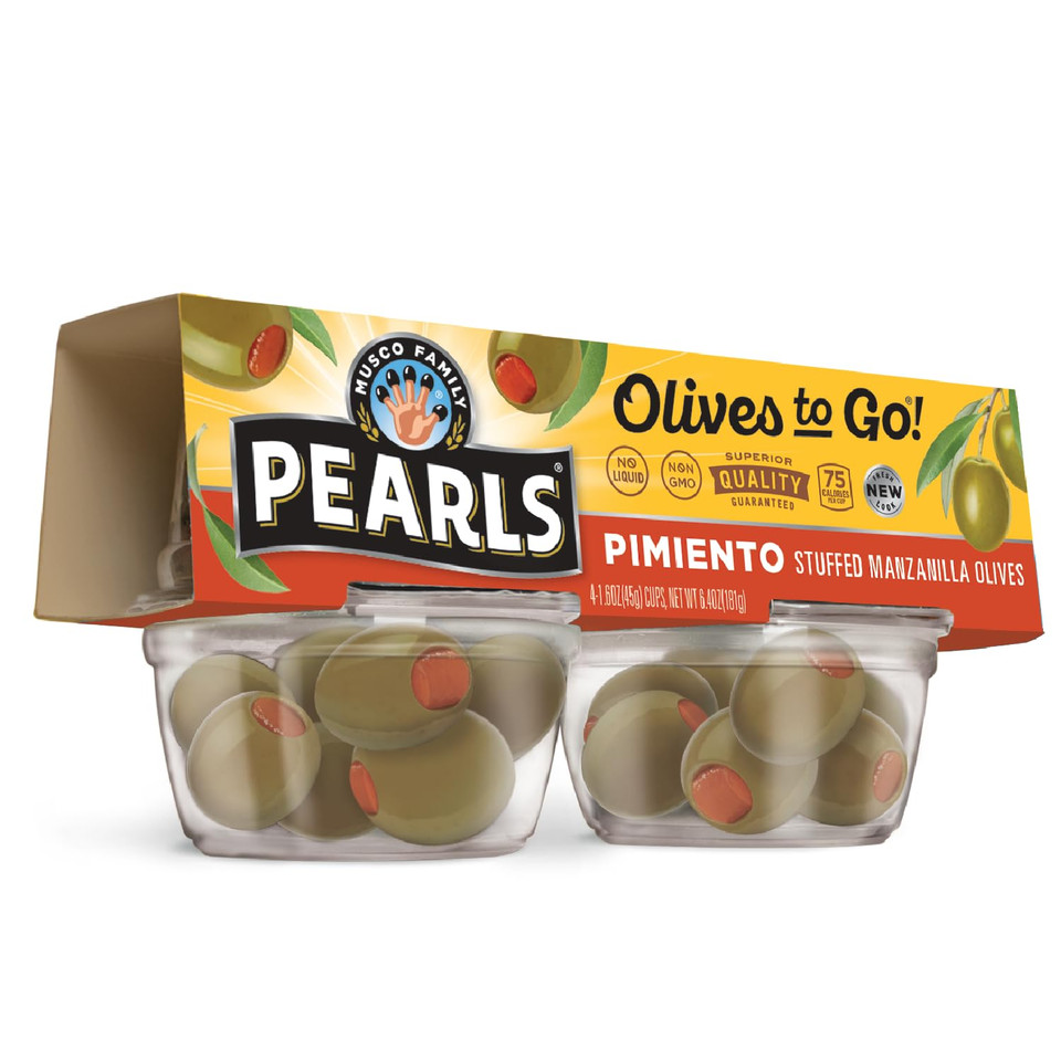 Pearls Olives To Go!, Pitted Kalamata Olives, 1.4 Oz, 24-Cups
