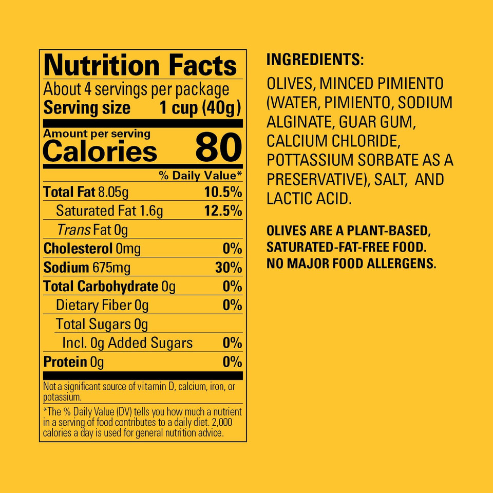 Pearls Olives To Go!, Pitted Kalamata Olives, 1.4 Oz, 24-Cups