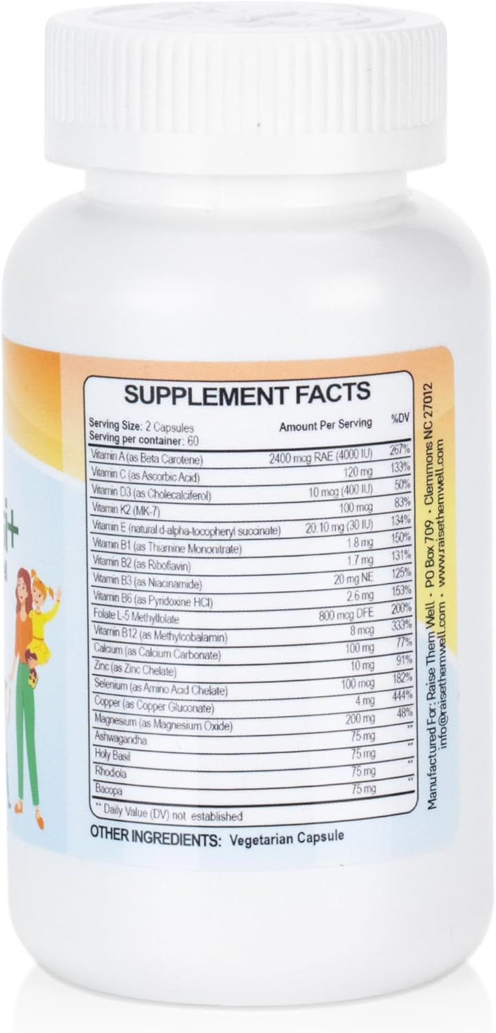 Physician Developed Prenatal Vitamin With Vitamins K2 Mk-7, Methylfolate, And Glutathione | 150 Veggie Capsules