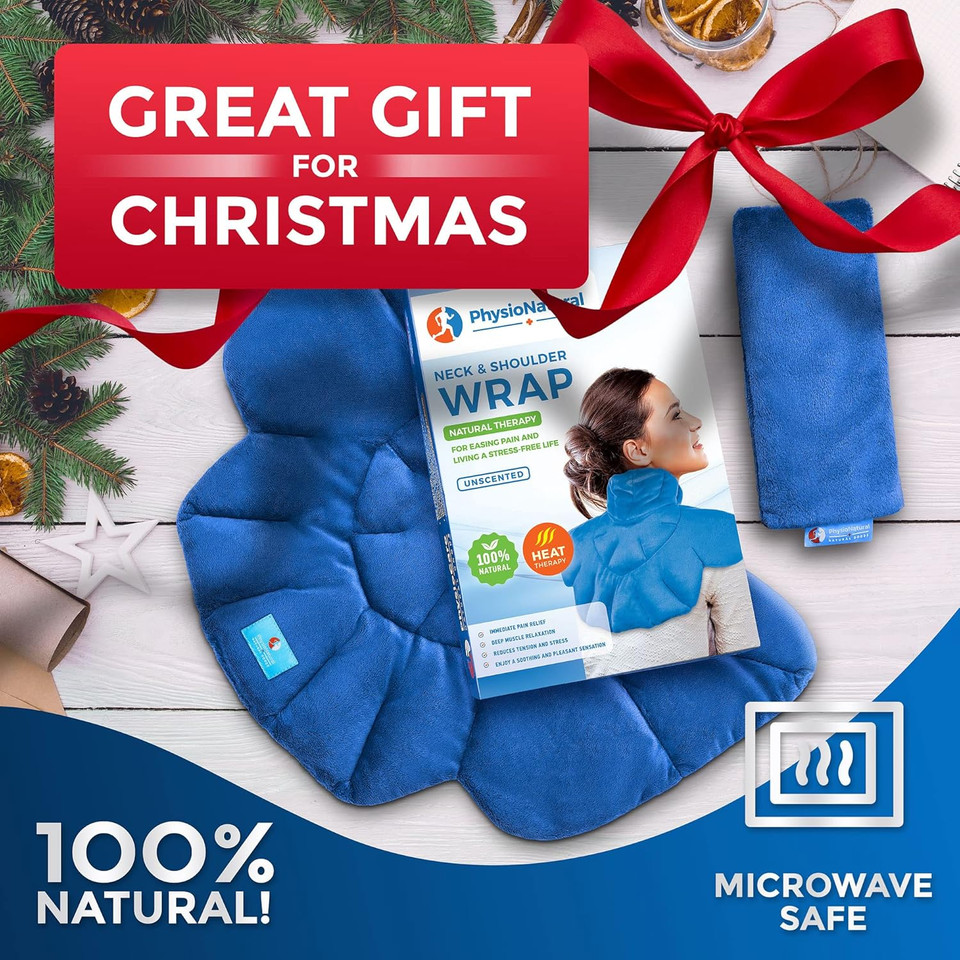 Physionatural Microwavable Heating Pad  For Instant Relief And Relaxation In Cases Of Muscle Pain, Tension And Stress, Aches, Spasms, Stiffness, Migraines, And Headaches - Unscented