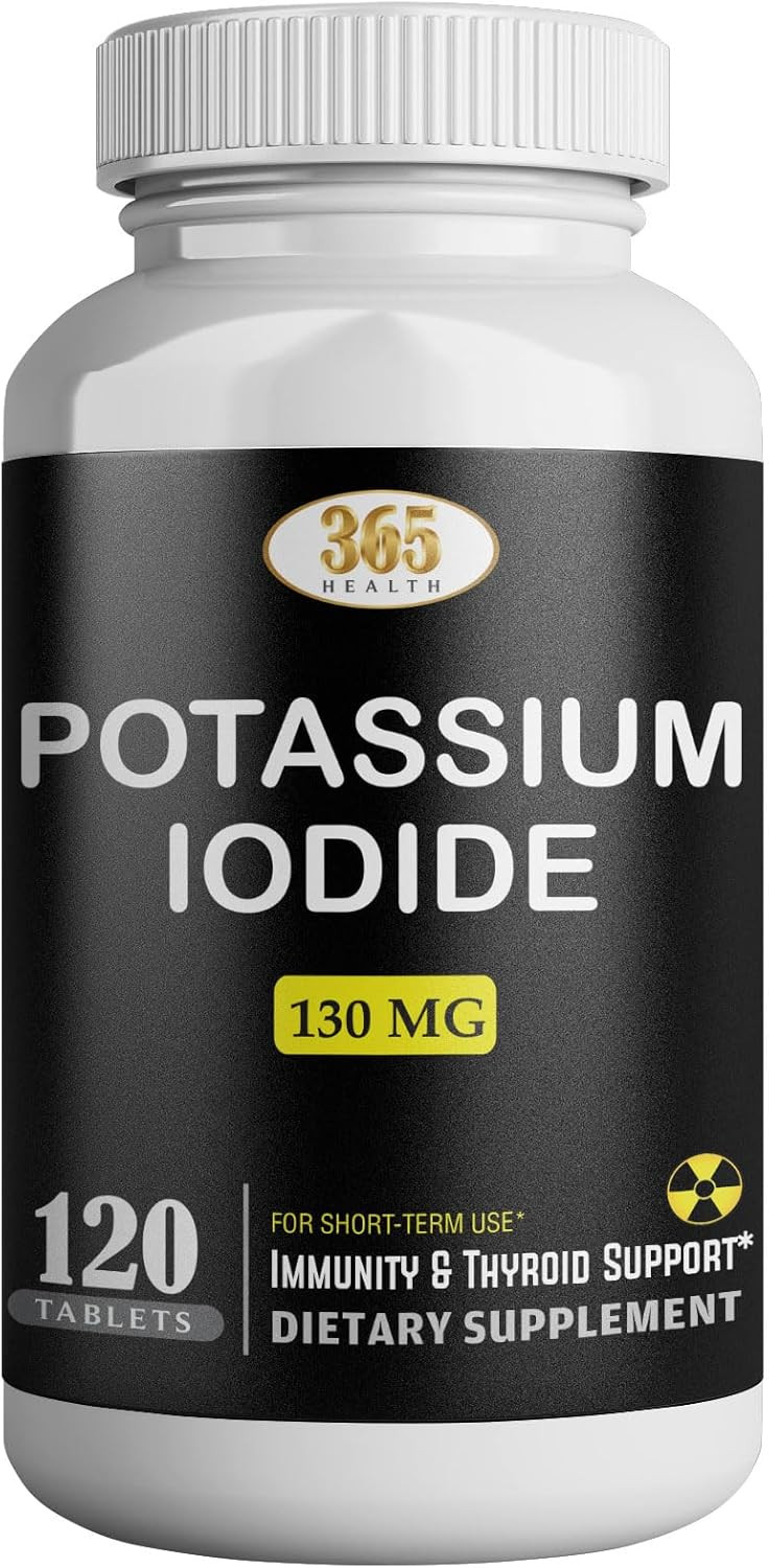 Potassium Iodide130 Mg - Ki Tablets- Potassium130 Mg - Usa Made Potassium Iodine Pills Yodo Naciente, Yoduro De Potasio - 120 Tablets